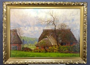 HEINRICH PETERSEN(SCHLESWIG 1881-1958 KIEL)-HAUPTWERK- HOFANLAGE AM WALD- 