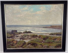 ALBERT JOHANNSEN(1890-1975)-HALLIGKANTE-ÖL/LEINWAND/SIGNIERT 