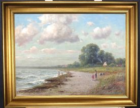 Henriette Elisabeth Koester/Køster (verh. Panduro), 1863 bis 1930 in Randers-SÜDSTRAND VON GÖHREN AUF RÜGEN-ÖL/LEI.SIGNIERT.1926 