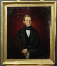 BIEDERMEIER PORTRAIT EINES DEUTSCHEN ARISTOKRATEN SIGNIERT,DATIERT 1845