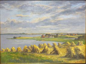 ANTON NISSEN(1866-1934)-HOF BEI RINKENIS-ÖL/LEINWAND/SIGNIERT 