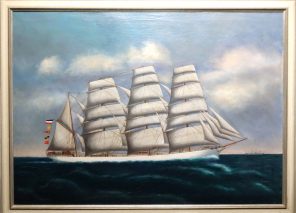 W.A.PRESTON -KAPITÄNSBILD ALTAIR-WINDJAMMER UM 1888 ÖL/LEINWAND 