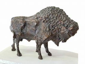 HANS SCHRÖDER(1930-2010)-WISENT-REINBRONZE 6,8 kg! 